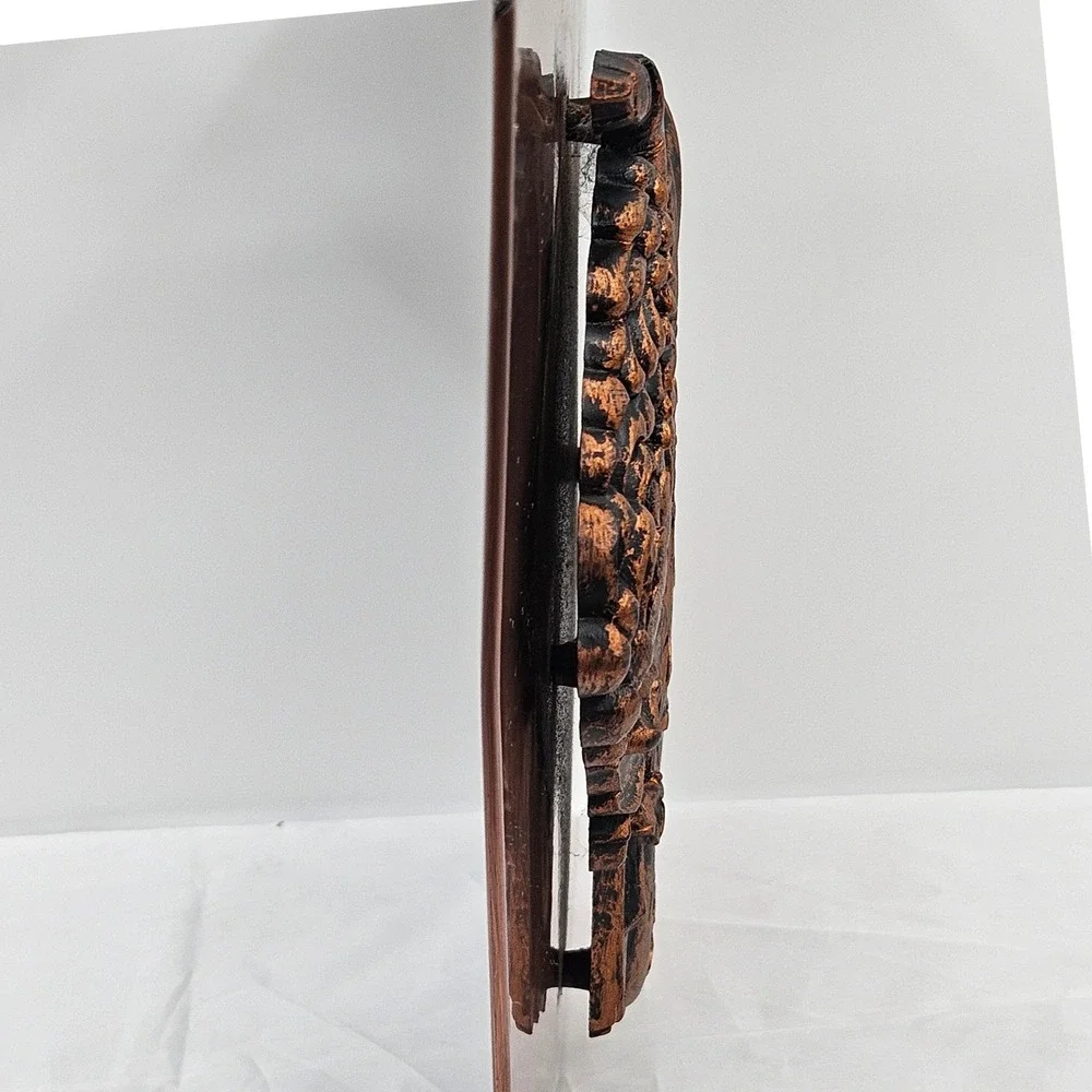 Vintage Coppercraft Guild 3D Relief Sax Sheet Music Floral Accent Wall Plaque